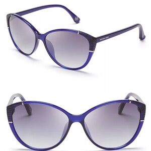 Michael Kors Women's Blue Cat-Eye Sunglasses with Case